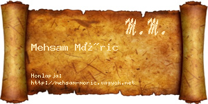 Mehsam Móric névjegykártya